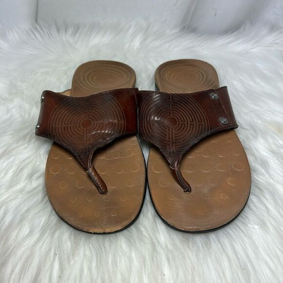Dr. Andrew Weil Orthotic Hope Brown Leather Sandals Sz 7 - Picture 2 of 6
